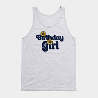 Birthday Girl Sunflower Birthday Party Tank Top